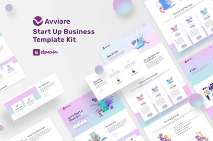 Avviare Start Up Business Elementor Template Kit