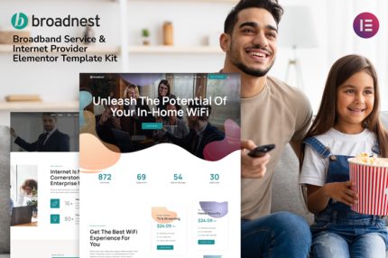 Broadnest - Broadband Service & Internet Provider Template Kit