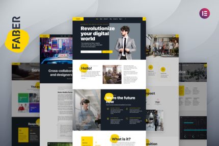 Faber - Tech Company Elementor Template Kit