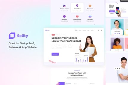 Solity - Startup SaaS Elementor Template Kit