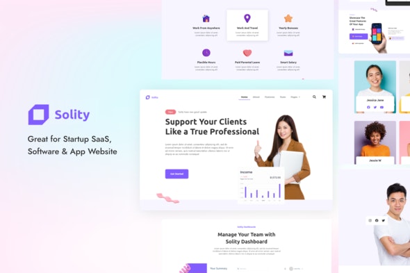 Solity – Startup SaaS Elementor Template Kit