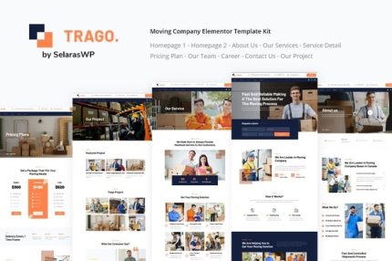 Trago - Moving Company Elementor Template Kit