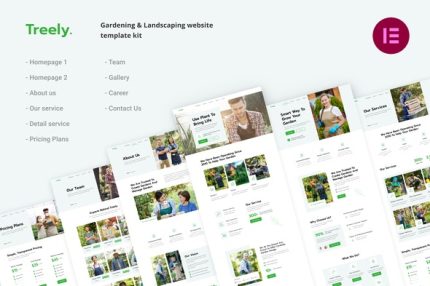 Treely - Landscape & Gardening Elementor Template Kit