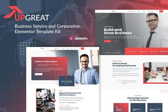 Upgreat – Business Service Corporate Elementor Template Kit