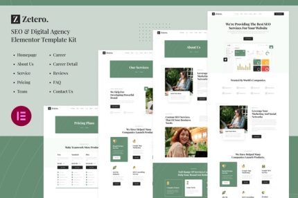 Zetero - SEO & Digital Agency Elementor Template Kit