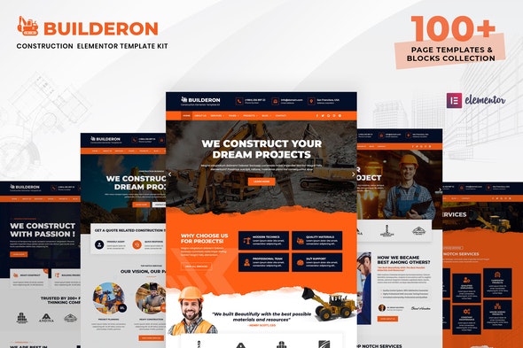 Builderon – Construction Elementor Template Kit