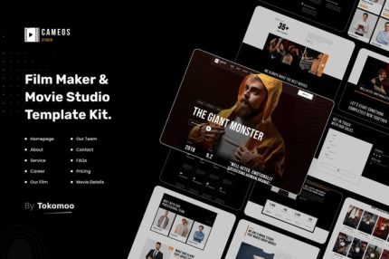 Cameos - Film Maker & Movie Studio Elementor Template Kit