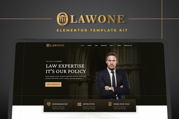 Lawone – Legal & Law Firm Elementor Template Kit