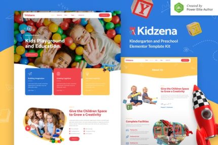 Kidzena - Kindergarten & Preschool Elementor Template Kit