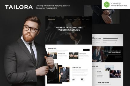Tailora - Clothing Alteration & Tailoring Service Elementor Template Kit