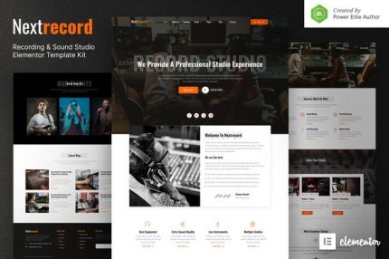 Nextrecord - Recording & Sound Studio Elementor Template Kit