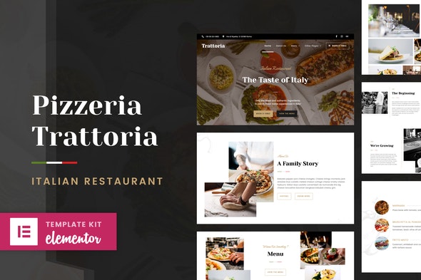 Pizzeria Trattoria – Italian Restaurant Elementor Template Kit