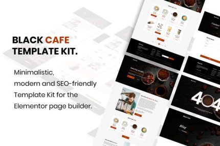 Black Cafe - Restaurant & Cafe Elementor Template Kit