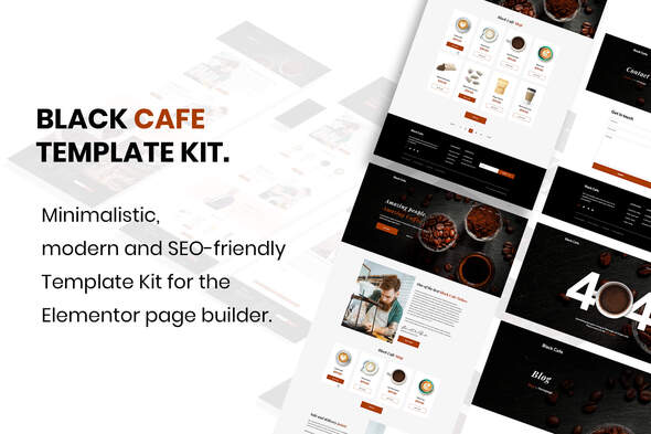 Black Cafe - Restaurant & Cafe Elementor Template Kit