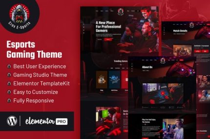 CROX - Esports & Gaming Elementor Template Kit