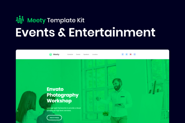 Meety – Conference & Meetup Elementor Template Kit