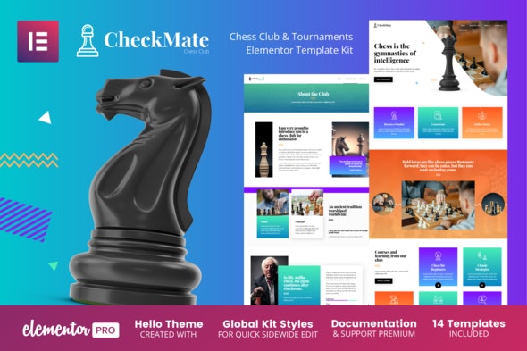 CheckMate – Chess Club & Tournaments Elementor Template Kit