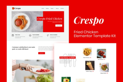 Crespo - Fast Food Restaurant Elementor Template Kit