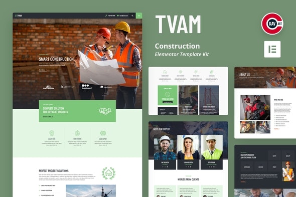 Tvam – Construction Elementor Template Kit