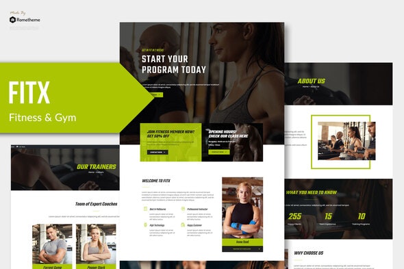 Fitx – Fitness & Gym Elementor Template Kit