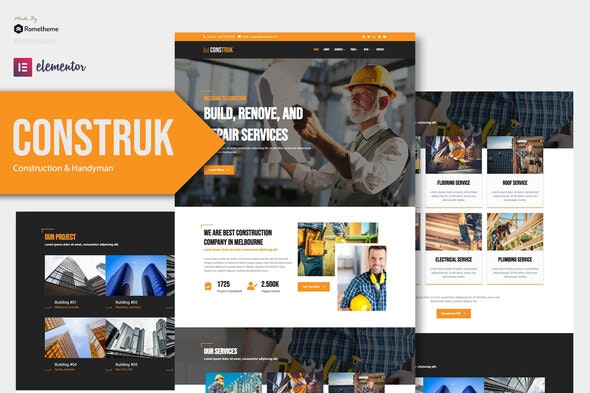 Construk – Construction Elementor Template Kit
