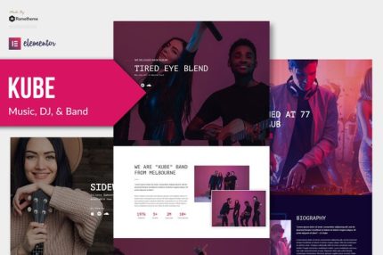 Kube - Music Elementor Template Kit