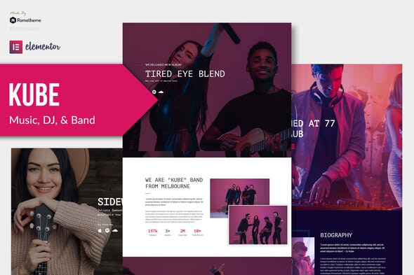 Kube – Music Elementor Template Kit