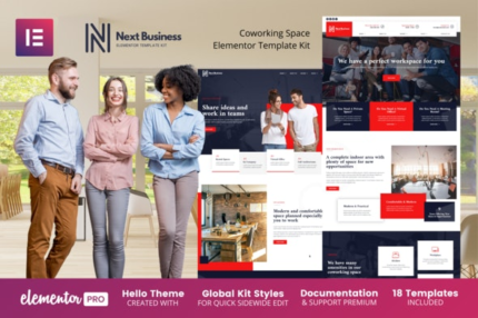 Next Business - Coworking Space Elementor Template Kit