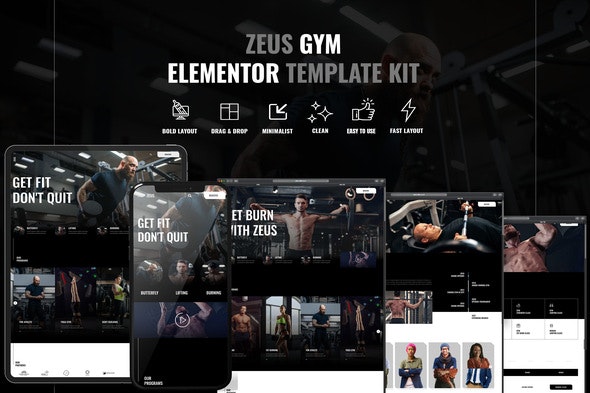 Zeus – Gym & Fitness Elementor Template Kit