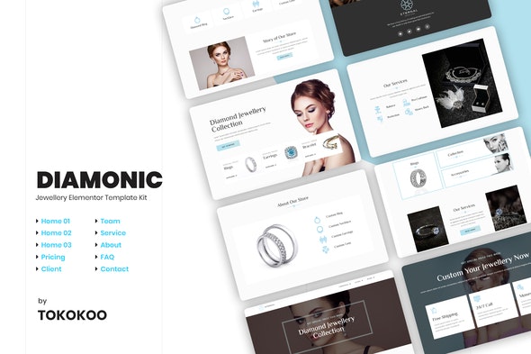 Diamonic – Jewellery Store Elementor Template Kit