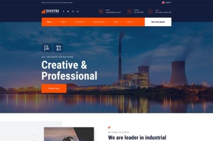 Dustri - Factory & Industrial Elementor Template Kit