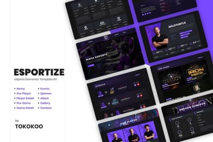 Esportize - eSports & Gaming Elementor Template Kit