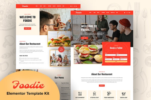 Foodie - Fast Food Elementor Template Kit