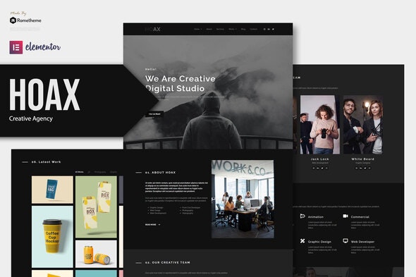 Hoax - Creative Agency Elementor Template Kit