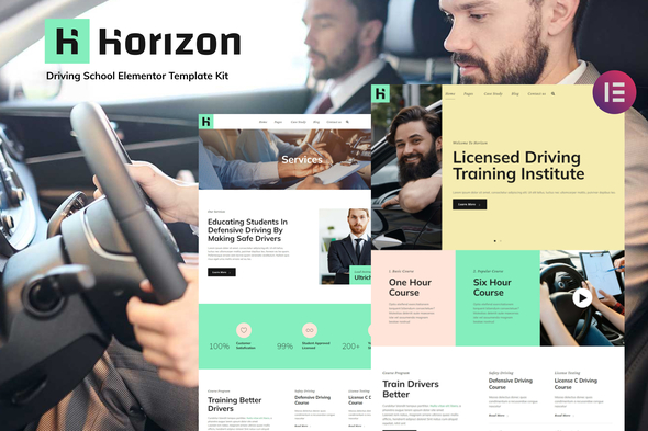 Horizon – Driving School Elementor Template Kit
