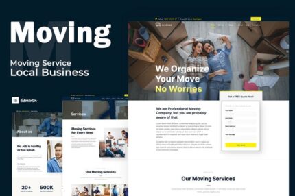Moving Service - Local Business Elementor Template Kit