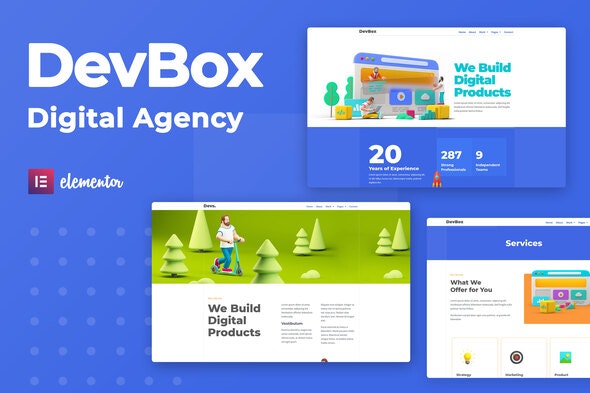 DevBox – Creative Digital Agency Elementor Template Kit