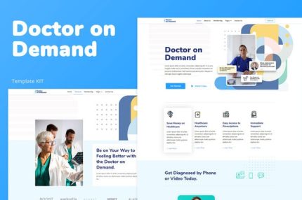 Doctor on Demand - Online Consultations Elementor Template Kit