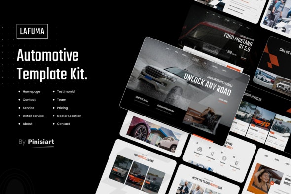 Lafuma – Automotive & Car Rental Elementor Template Kit