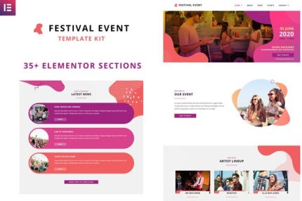 Festival Events - Elementor Template Kit