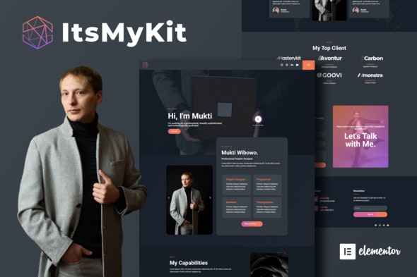 ItsMyKit – Dark Creative Portfolio Elementor Template Kit