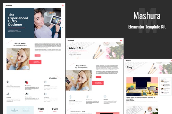 Mashura – Portfolio Elementor Template Kit