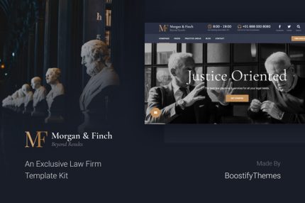 Morgan & Finch - Law Elementor Template Kit