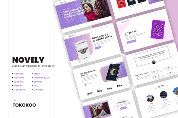 Novely – Book Store Elementor Template Kit