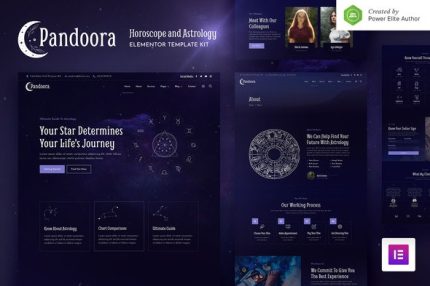 Pandoora - Horoscope & Astrology Elementor Template Kit