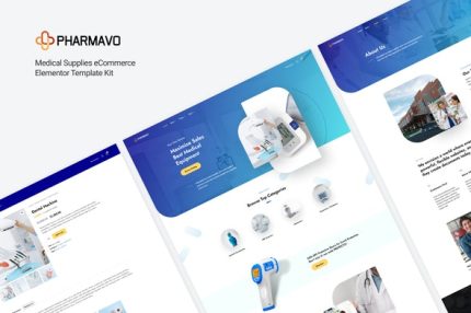 Pharmavo - Medical Supplies eCommerce Elementor Template Kit
