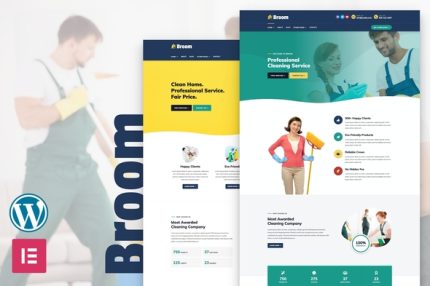 Broom - Cleaning Company Elementor Template Kit