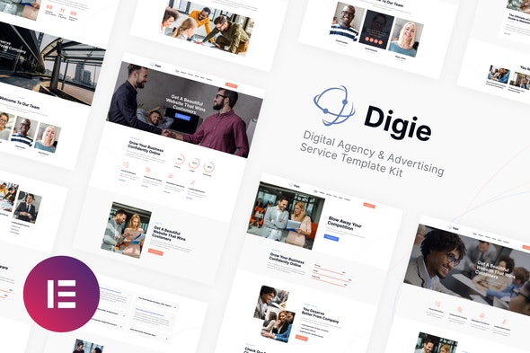 Digie – Digital Agency & Advertising Service Elementor Template Kit