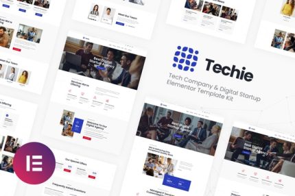Techie - Tech Company & Digital Startup Elementor Template Kit