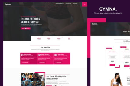 Gymna - Fitness & Gym Elementor Template Kit